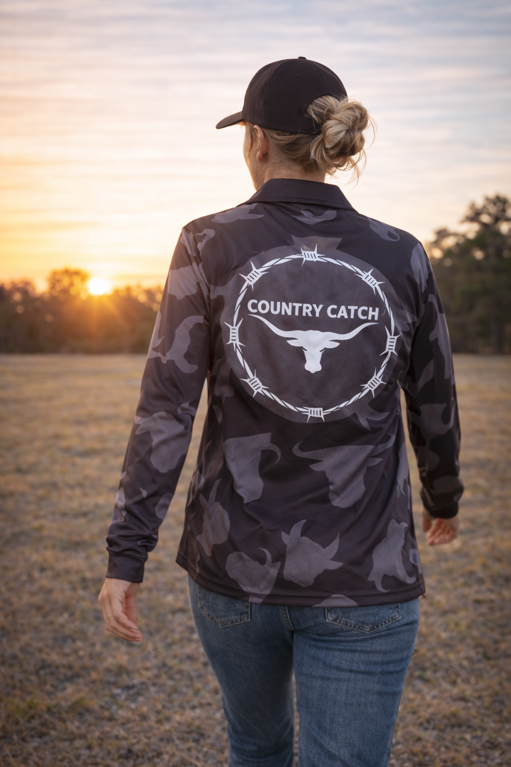 UNISEX FISHING SHIRT GREY BULLS