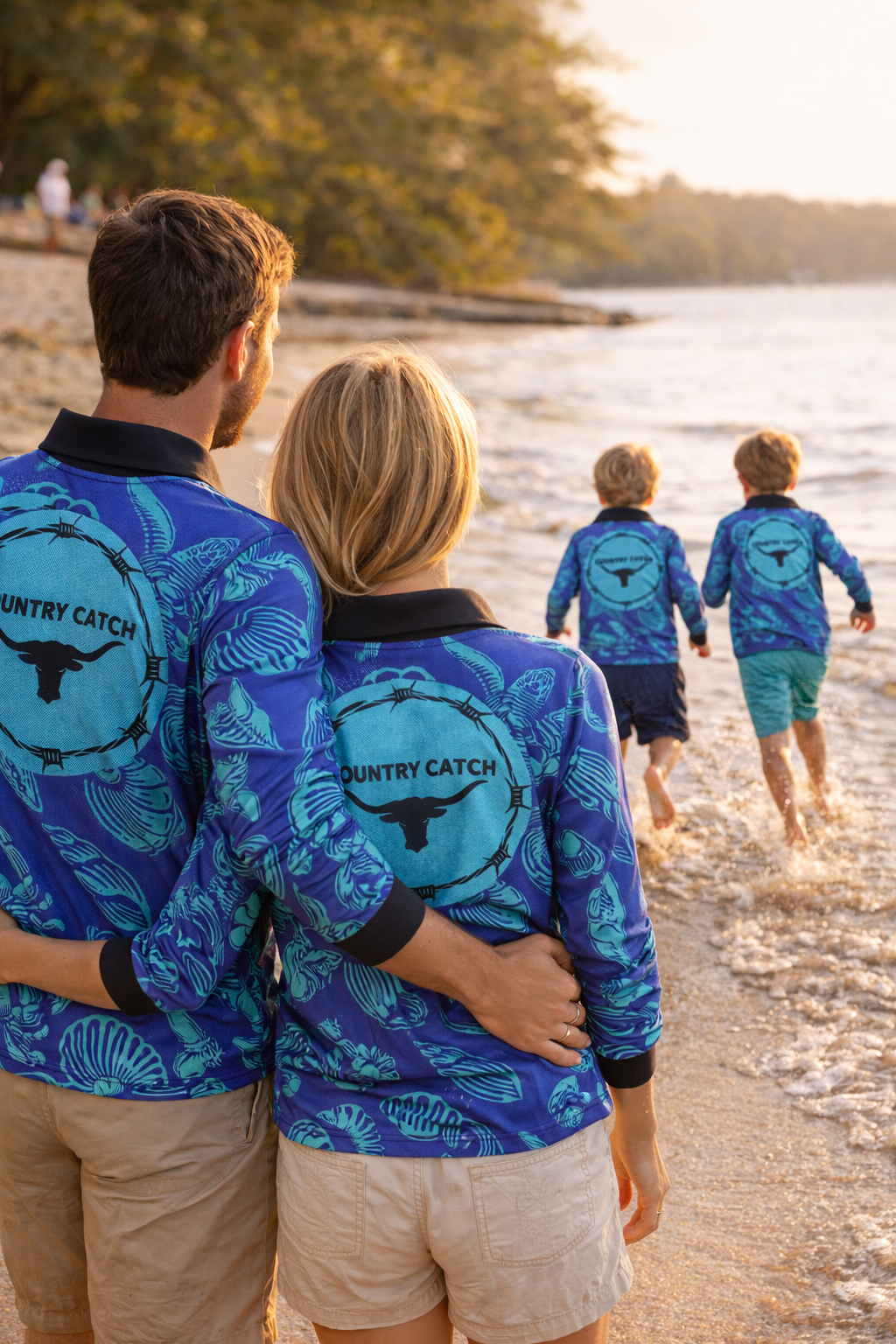 KIDS FISHING SHIRT SEASHELLS