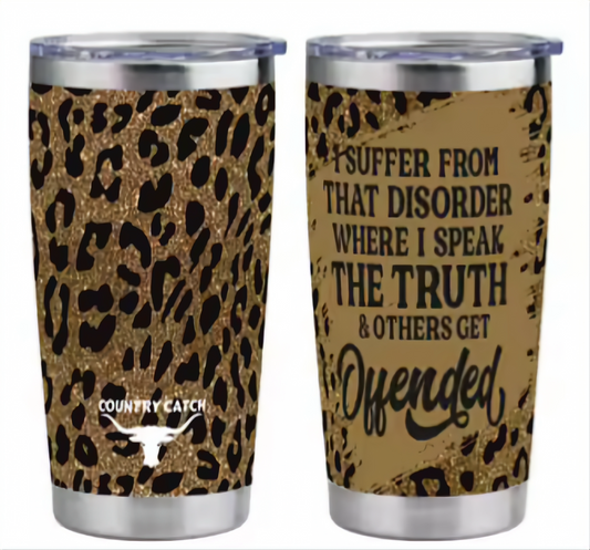 ☆SALE☆ TRAVEL MUG   GOLD LEOPARD