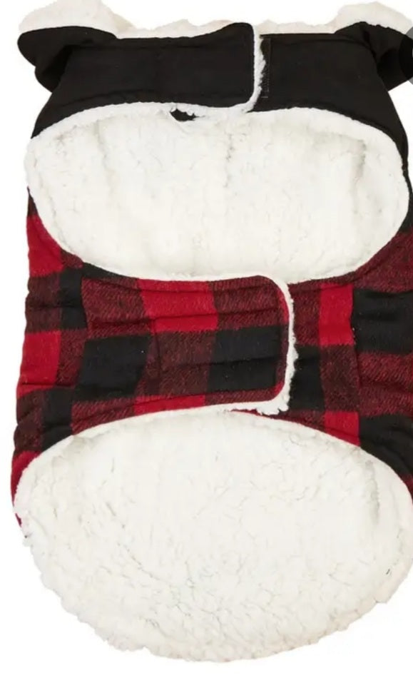 SHERPA COATS                           RED OR BLUE TARTAN