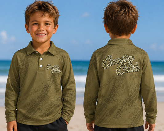 KIDS FISHING SHIRT                 KHAKI TRACKS