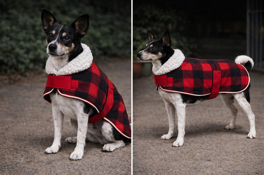 SHERPA COATS                           RED OR BLUE TARTAN