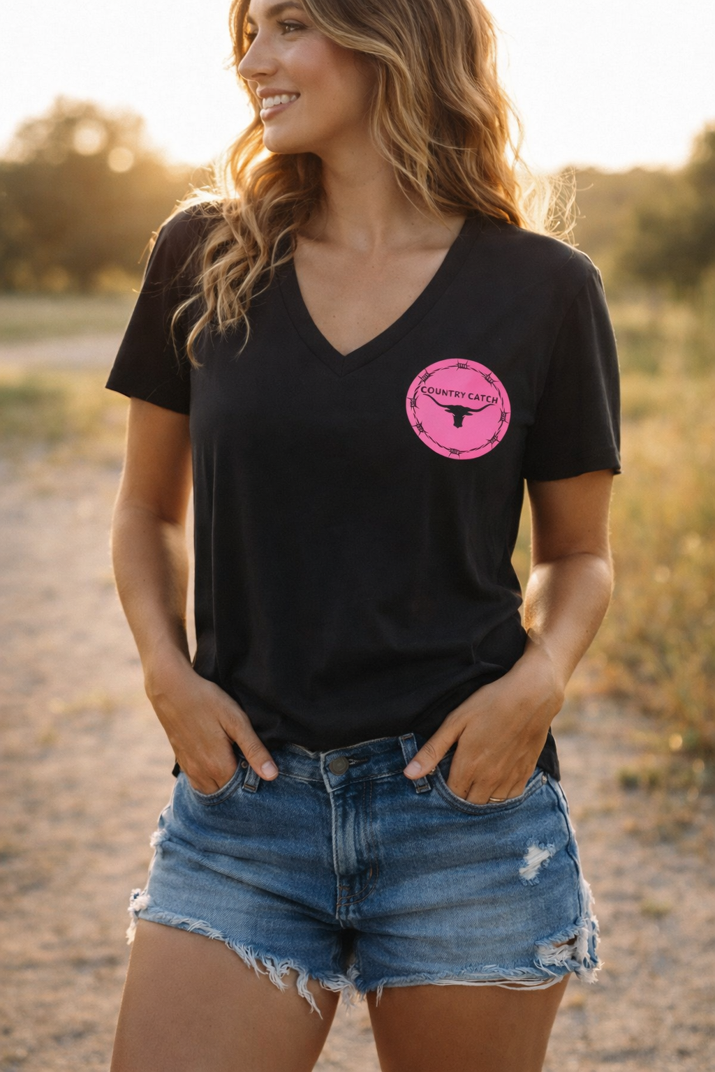 LADIES T-SHIRT                                HOT PINK
