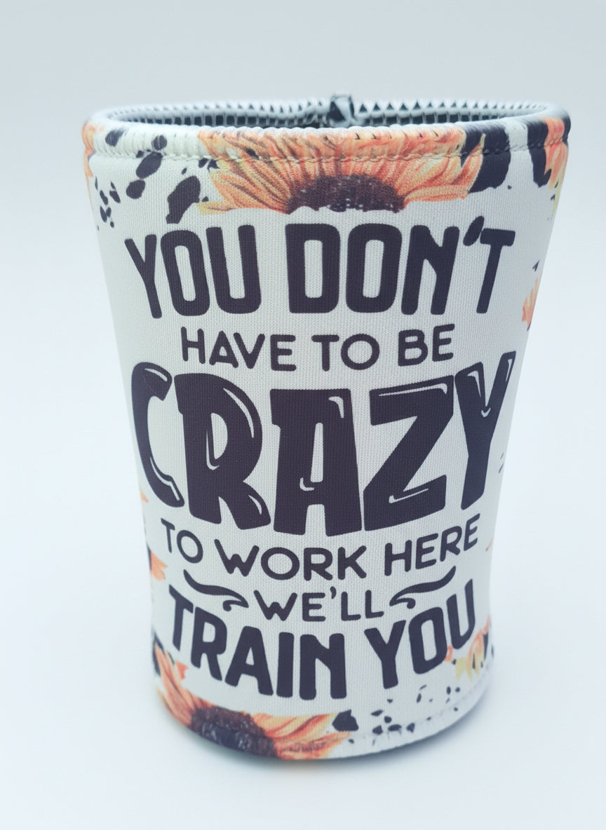 Stubby cooler - crazy sunflower