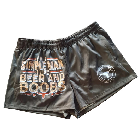 FOOTY SHORTS                         Beer & boobs